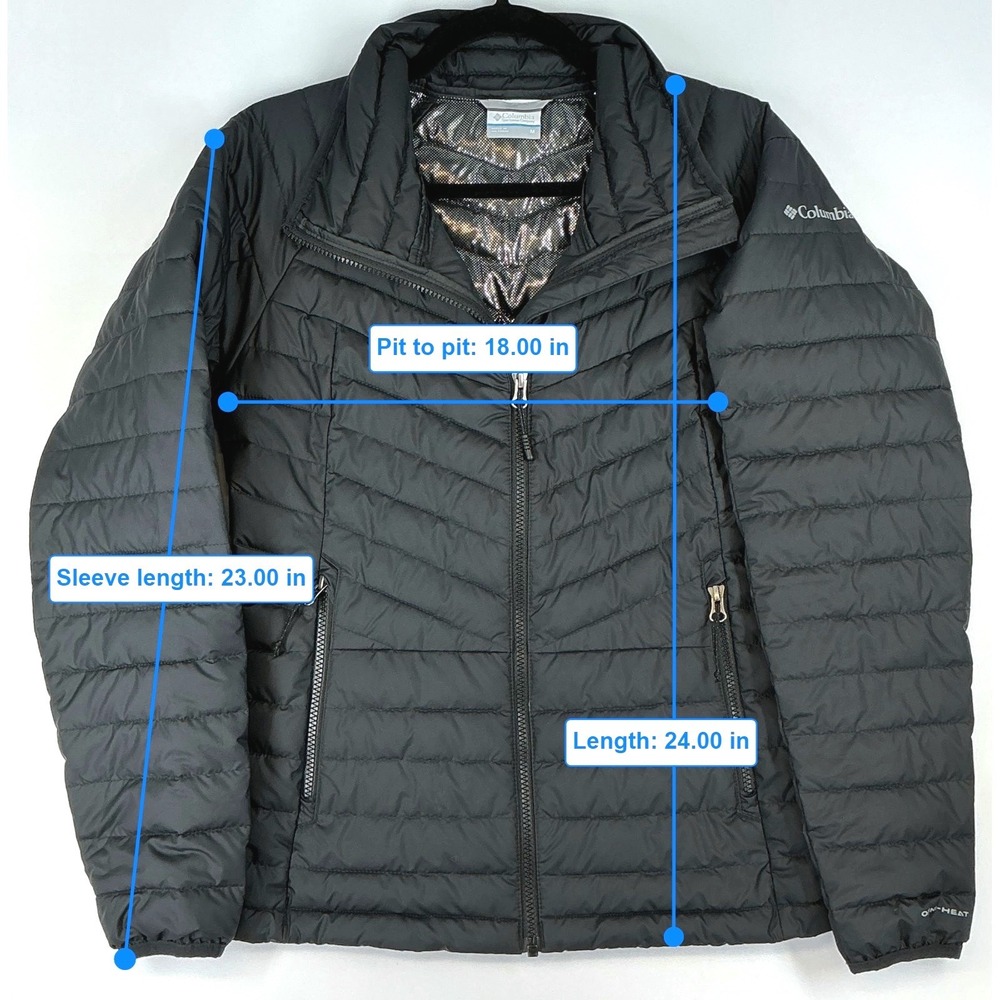 Columbia Powder Lite Jacket Sz M Black Omni-Heat Quilted Outdoors Winter Utility - Picture 7 of 13